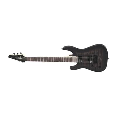 Jackson JS Series Dinky Arch Top 7-String JS22Q-7 DKA HT, Amaranth Fingerboard, Poplar Body, and Bolt-on Maple Neck Electric Guitar (Right-Handed, Transparent Black Burst) image 3