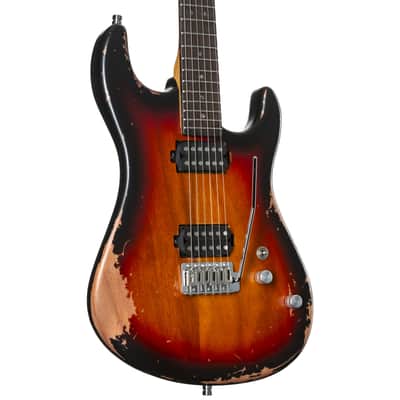 Fame Custom ST RW Worn Sunburst - Electric Guitar imagen 5