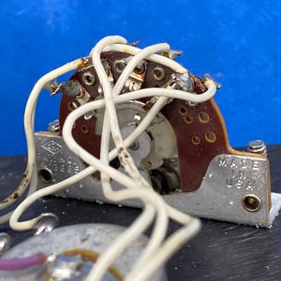 Fender Stratocaster Pickup Set 1979 gray bottom wired pickguard vintage 70's Strat image 11