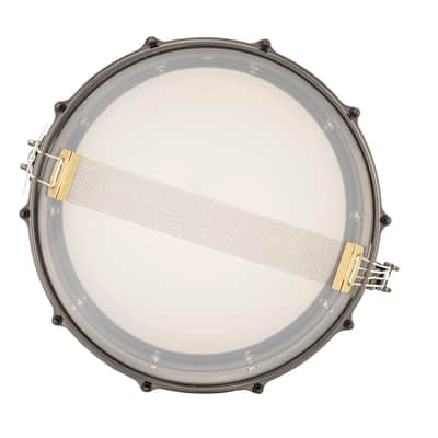 Ludwig Universal Metal 5.5x14" Black Brass Snare Drum Black Nickel Die Cast Hoops | NEW Authorized Dealer image 4