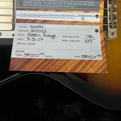 PRS SC 594 Tobacco Burst image 22