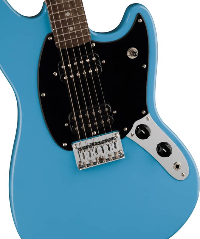 Squier Squier Sonic Mustang HH, Laurel Fingerboard, Black Pickguard, California Blue image 1
