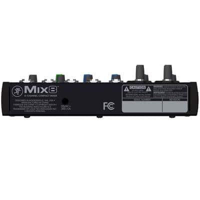 Mackie Mix8 8-Channel 3-Band EQ Compact Studio Live Mixer image 11