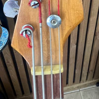 1966 Ibanez Violin Bass 462 Solid Mahogany 34" scale Maxitone MIJ Japan image 5