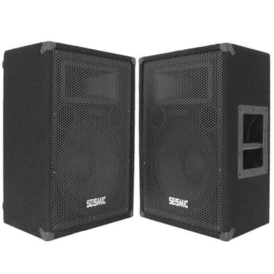 (2) SEISMIC AUDIO 12" FLOOR MONITORS Stage DJ Speakers image 1