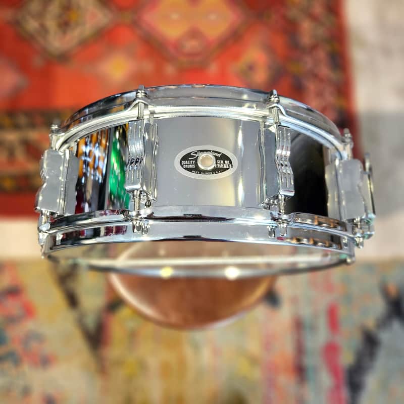 Slingerland 14x5" Chrome Over Steel 10-Lug Snare Drum image 1