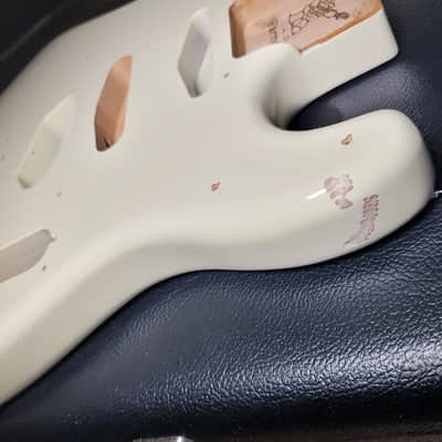 Warmoth Body Tele Strat combo White -USA made image 5