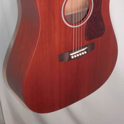 Guild USA D-20 Mahogany Natural Satin Finish Dreadnought Acoustic with case new image 8