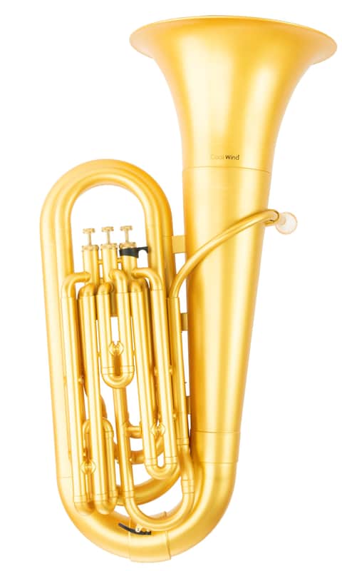 Coolwind CTU-180G gold color ABS plastic Tuba, light weight, Bb, 3 piston, with bag,mouthpiece image 1