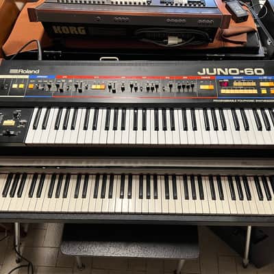 Roland Juno-60 61-Key Polyphonic Synthesizer 1982 - 1984 - Black image 5