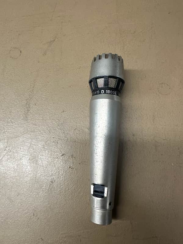 AKG D 1000E Cardioid Dynamic Microphone 1970s - Silver image 1