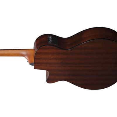Ibanez AEGB24FE AEG Fretless Acoustic-electric Bass Guitar - Mahogany Sunburst image 8