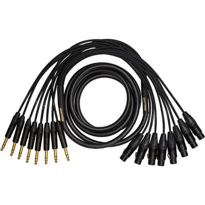 Mogami Gold 8 Channel Analog Snake Cable 8x 1/4" TRS Male to 8x XLR Female (15') image 1