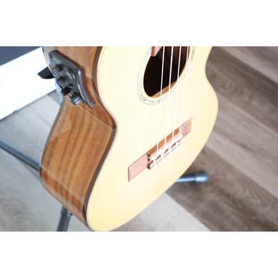Kala KA-SCAC-T-CE Solid Cedar Top Tenor Cutaway Acoustic-Electric Ukulele w/ Fishman Kula EQ image 4