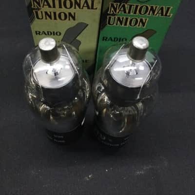 NOS PAIR National Union 24A Vintage Radio Vacuum Tubes TESTED S.9130 image 2