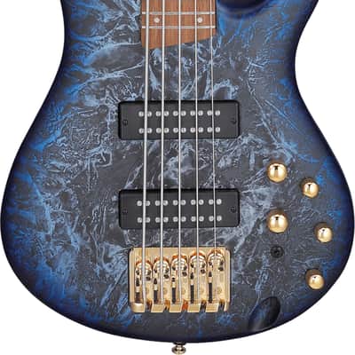 Ibanez SR305EDX 5-String Bass Guitar, Jatoba Fingerboard, Cosmic Blue Frozen Matte image 2