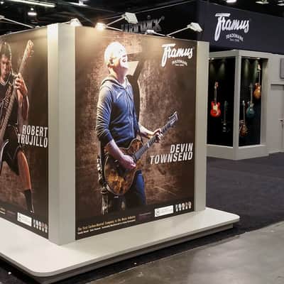 Huge 6.5x7.5 Ft. Framus Stormbender NAMM Booth Poster of 'Metal Maniac' - "Devin Townsend " image 2