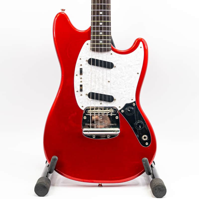 Fender Mustang MG69 MIJ 2012 Candy Apple Red Matching Headstock w/ Gig Bag image 1