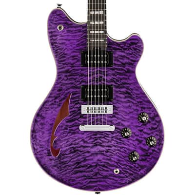 EVH SA-126 Special QM Semi-Hollow Guitar - Trans Purple image 1