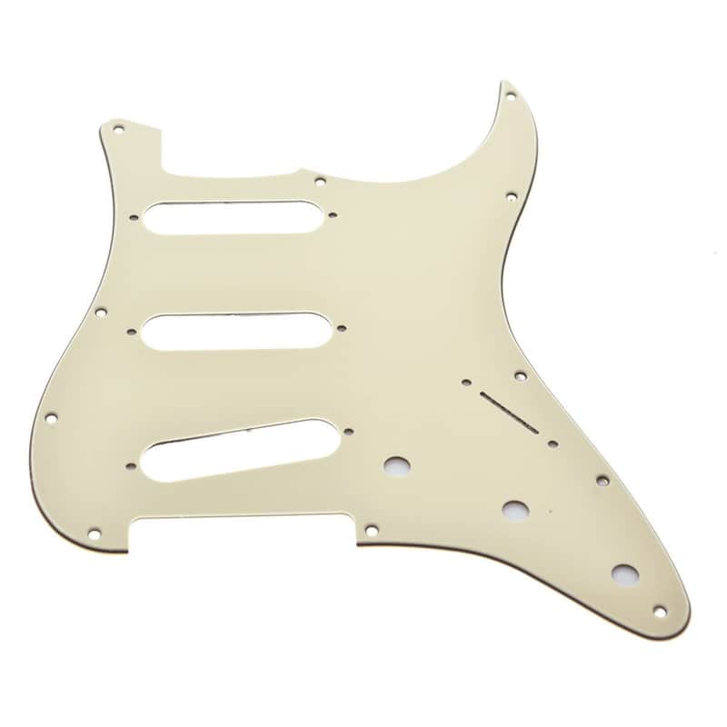 11 Hole ST/Strat Style Guitar Pickguard Bridge Reversed ST Pickguard for Jimi Hendrix Stratocaster/Strat Aged White image 1