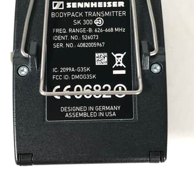 Sennheiser EM 300 True Diversity Receiver w/ SK 300 Bodypack Transmitter and Microphone 626-668MHz image 8