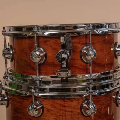 Natal Natural Bubinga Bop Drum Set 14x18 8x12 14x14 and 5x13 image 3