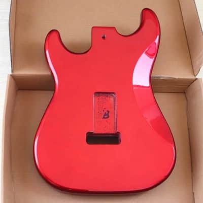 Metallic Red Finish Guitar Strat Style Poplar Wood Body image 2