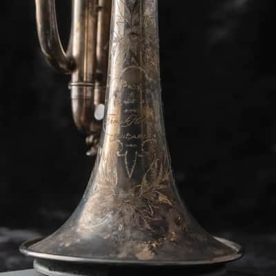 Vintage, low SN, 1907 Bb Holton New Proportion Cornet Chicago Holton New Proportion Cornet 1907 - Silver image 1