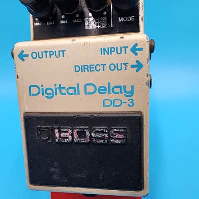 1987 Boss DD-3 Version 1 Digital Delay Guitar Effect Pedal Long Chip MIJ Japan Blue Label Bass image 4