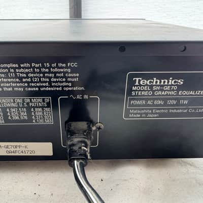 Technics SH-GE70 Stereo Graphic Equalizer Made in Japan Tested & Working image 11