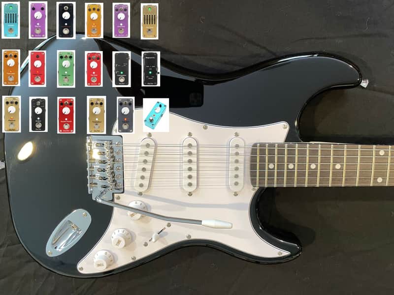 Harley Benton ST-20 BK - WITH YOUR CHOICE OF TWO HB PEDALS image 1