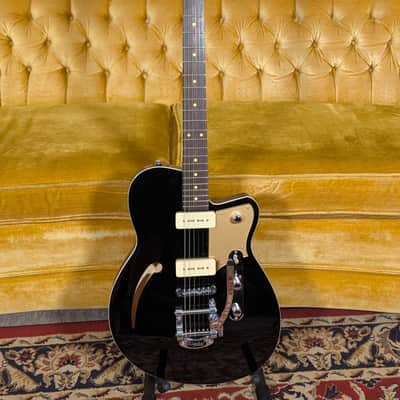 Reverend Club King 290 with Rosewood Fretboard and Bigsby - Midnight Black image 1