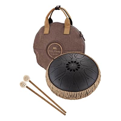 Meinl Sonic Energy 10 Inch Medium Octave Steel Tongue Drum, B Minor, Black image 4