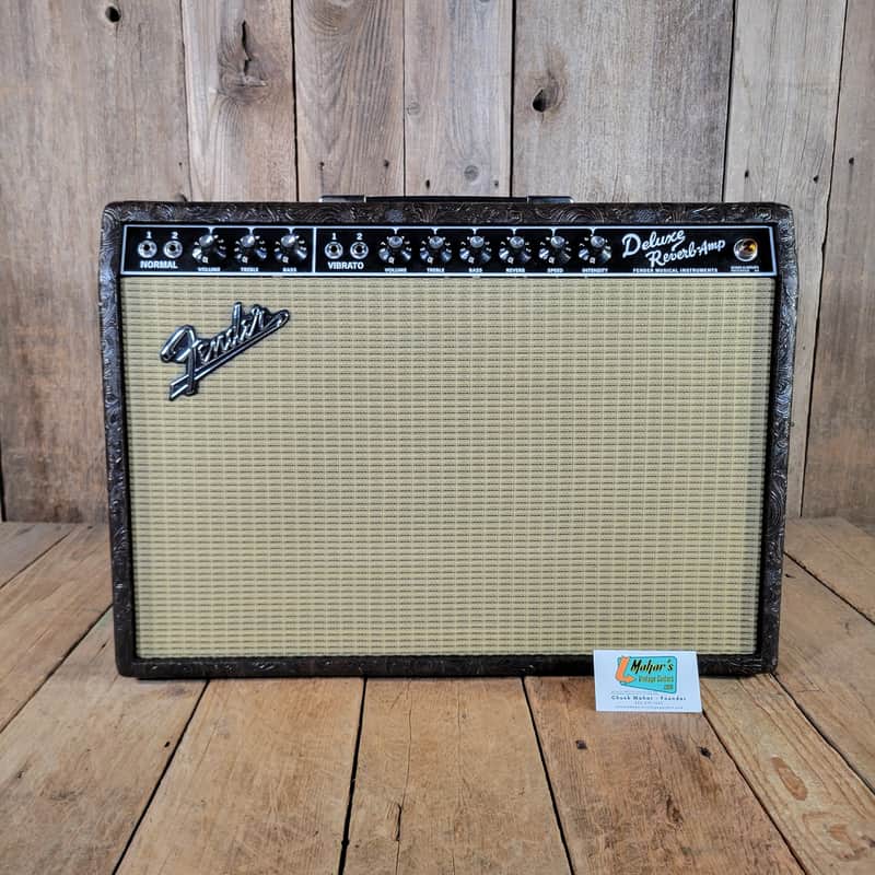 Fender 65 Deluxe Reverb Limited Edition Western 2025 With Cover Model # PR 239 - Brown Western image 1