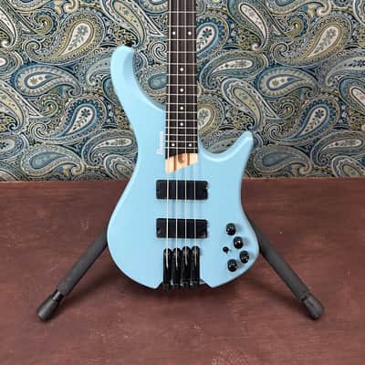 Ibanez EHB600 Workshop Headless 4-String Electric Bass Guitar Purist Blue Matte w/Premium Gig Bag image 2