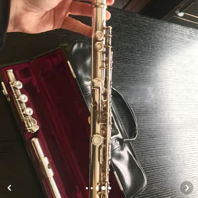 Yamaha Yamaha YFL-462 EXCELLENT Sterling Silver Flute, Open Hole, B Foot, Offset G Key Silver image 6