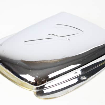 1965 Vintage Fender Jazz Bass Chrome Ash Tray Bridge COVER L-Series USA 1960s 1970s Pre-CBS image 4