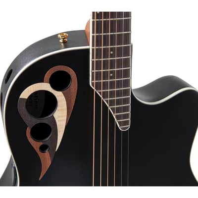 Ovation Celebrity Deluxe CDX40-5-G Cutaway A/E Guitar - Black - Open Box image 10