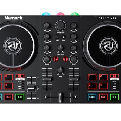 Numark Party Mix II DJ Controller with Lights 2021 - Present - Black image 3
