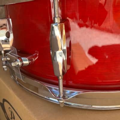 Pearl Export Series 14"x5.5" Snare Drum - Natural Red Cherry image 9
