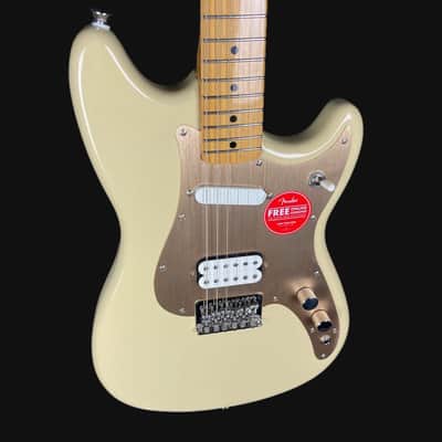 Fender Squier Classic Vibe Duo-Sonic HS MN Electric Guitar in Gold Anodized Pickguard Desert Sand image 2