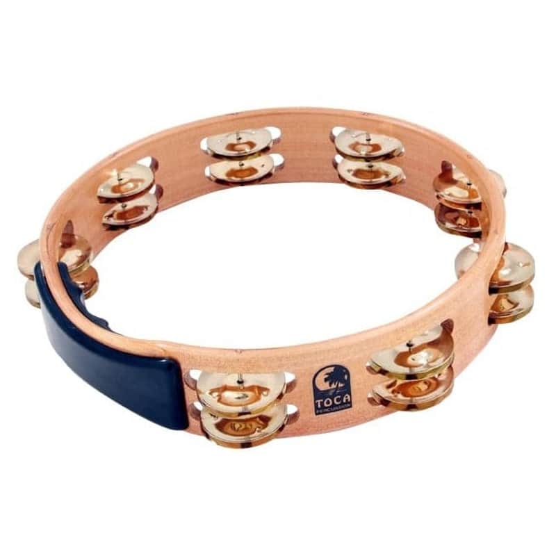Toca Acacia Wood Tambourine, 10 Double Row T1010-AB image 1