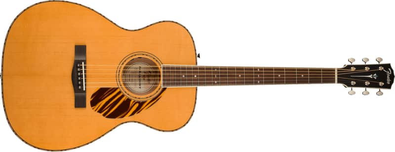 Fender Paramount PO-220E Orchestra Acoustic Guitar, with 2-Year Warranty, Natural, with Case image 1