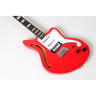 D'Angelico Premier Series Bedford SH Limited-Edition Electric Guitar with Tremolo Regular Fiesta Red image 2