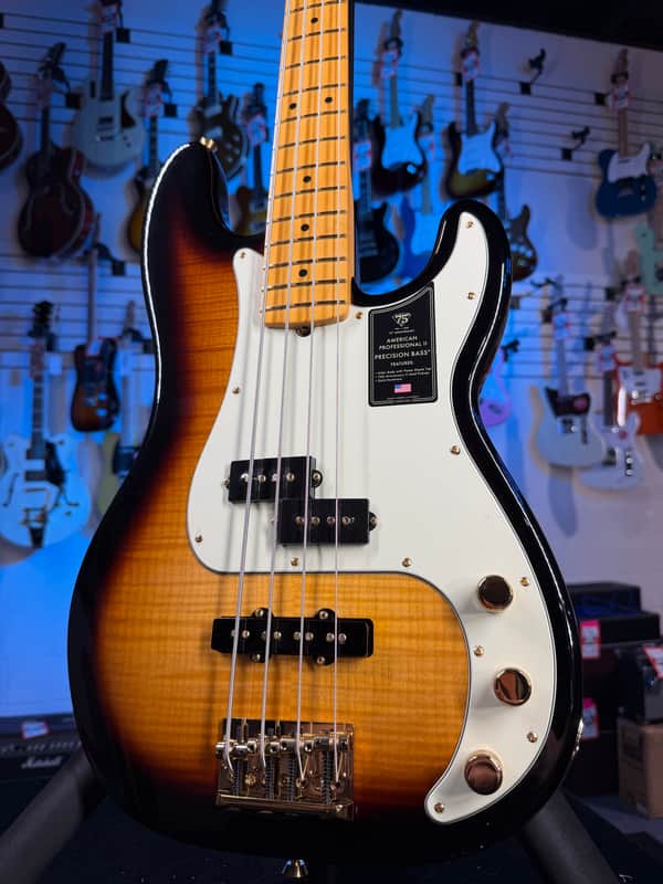 Fender 75th Anniversary American Professional II PJ Precision Bass 2026 - 2-Color Sunburst w/ Case, Free Plek 313 image 1