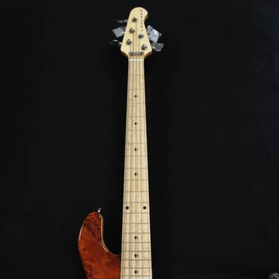 Lakland USA 55-94 Custom Deluxe 5 String Bass Quilted Redwood #7672 image 7