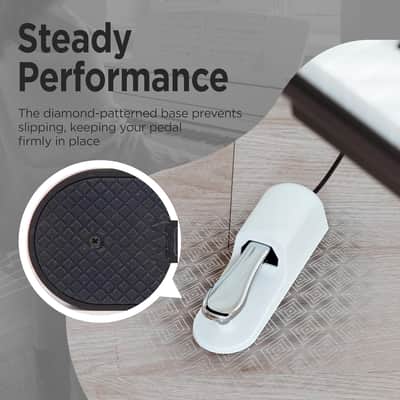 Sustain Pedal - Universal Pedal for Keyboard Piano, Digital Pianos, MIDI Keyboards & Synths - Conversion Switch for All Brands - 1/4'' Jack, Anti-Slip Design, Extended Cable (WHITE) image 3