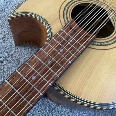 Natural 10 String Acoustic Electric Guitar, Spruce Top, Mahogany Body, Rosewood Fingerboard image 16