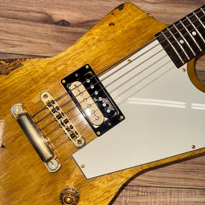 Carlino Nielsen Korina single humbucker EX #8 2019 - Korina relicd image 5