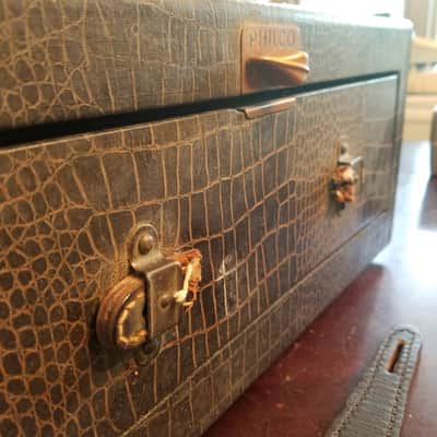 Philco Rare snakeskin automatic record player phonograph turntable 1940s image 4